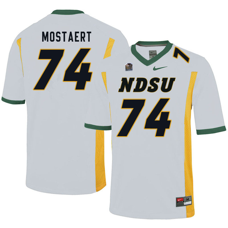 Men #74 Will Mostaert North Dakota State Bison College Football Jerseys Sale-White - Click Image to Close